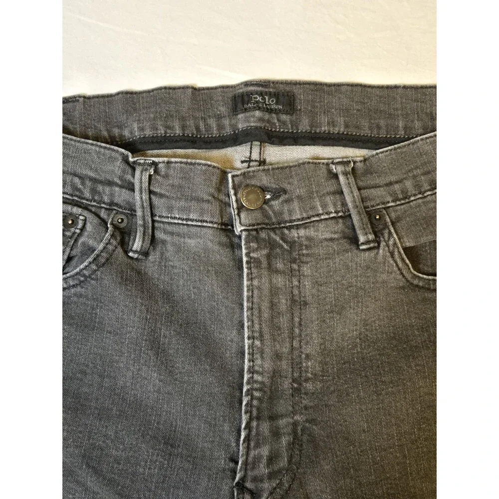 Polo Ralph Lauren Mens Straight‎ Jeans 36X34 (36×29) Faded Black